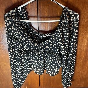 Polka dot medium crop top